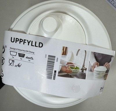 IKEA Salad Spinner UPPFYLLD White 23 cm (9 '') 005.219.48 New