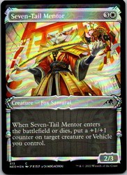 Seven-Tail Mentor (Showcase) - #313 - Foil - Kamigawa: Neon Dynasty