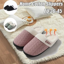 Men's and Women's Fashionable Non Slip Warm Home Cotton Slippers EU36-45