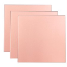 3 Pack 99.9 Pure Copper Sheet,4"x4" 24Gauge 0.5mm Thickness, Film Attached ...