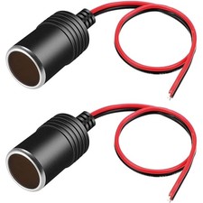 12V-24V Zigarettenanz�nder Buchse Set KFZ mit Kabel f�r Auto LKW Wohnmobil