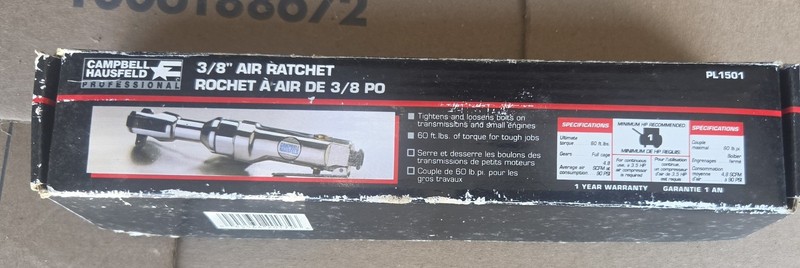 Campbell Hausfeld PL1501 Air Ratchet 3/8" Drive NEW Open Box