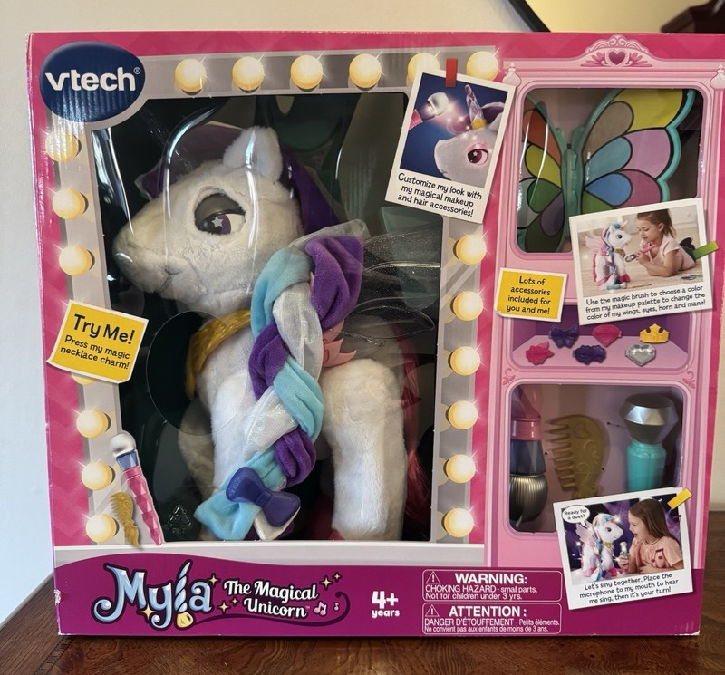 VTech Myla the Magical Unicorn Interactive Toy with Sound and Glitter Lights NIB