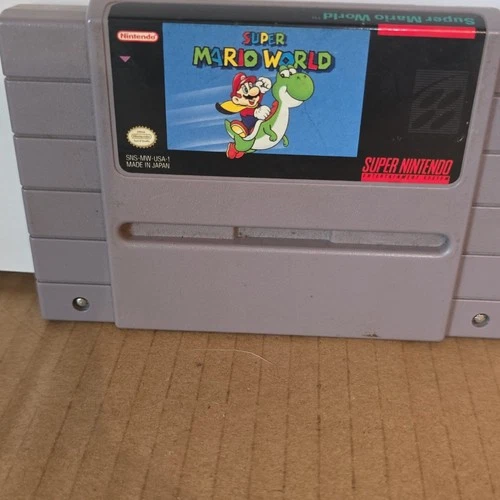 New ListingNintendo Super Mario World Super Nintendo SNES 1991 NTSC-U/C Game Cartridge