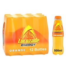 Lucozade Energy Orange Bottle Pack of 12x500ml