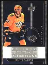 2019-20 Upper Deck Trilogy Rookie Renditions Dante Fabbro #RR-18