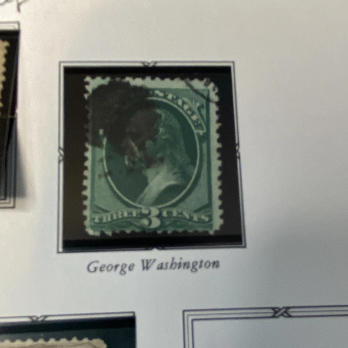 米国アンティーク切手 1861年 使用済 ジョージ・ワシントン 3￠切手 アンティーク切手 アメリカ ジョージ ワシントン 2セント 使用済み