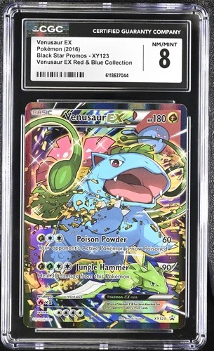 CGC 8 Venusaur EX Black Star Promo XY123 Red & Blue (Collection) Pokemon Card