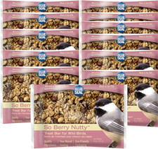 so Berry Nutty Suet Treat Bars for Wild Birds - No Mess Suet Feed, Food for Wood