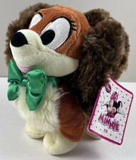 Minnie Mouse Fifi Pet 7" Plush Dog w/Green Bow Disney Store Toy