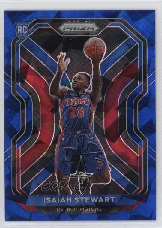 2020-21 Panini Prizm Blue Ice Prizm 15/125 Isaiah Stewart #254 Rookie RC