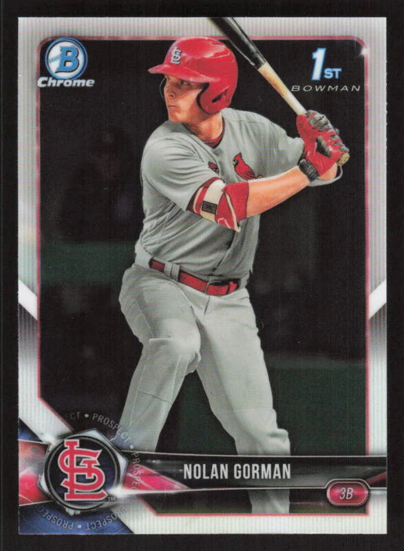 2018 BOWMAN DRAFT NOLAN GORMAN BDC-117 MINT CHROME 1ST RC ST. LOUIS CARDINALS