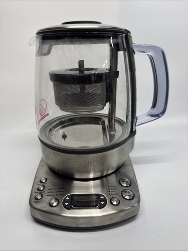 Breville BTM800XL Tea Infuser Maker 1500W 1.5L Glass Kettle Auto Basket & Base