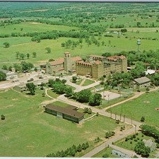 c1960s Subiaco AR New Subiaco Abbey & Academy Benedictine Aerial Photo Postcard