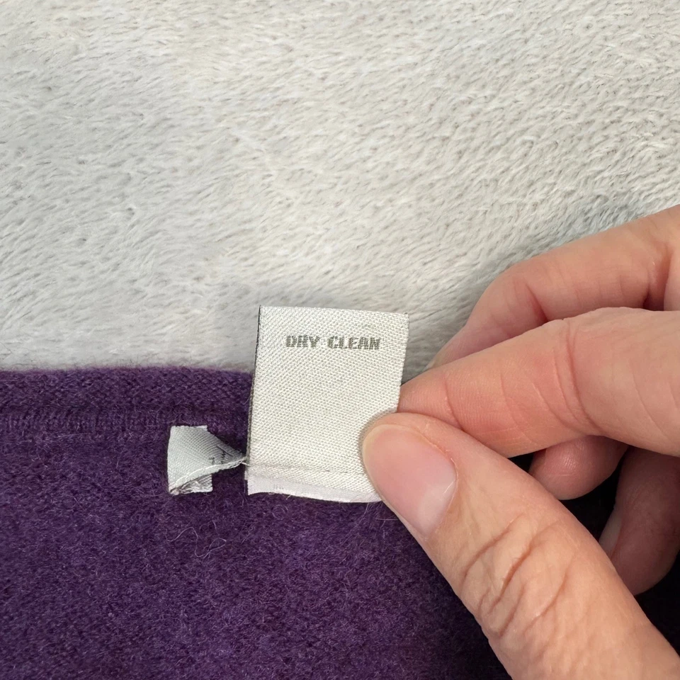 Suéter de manga larga 100 % cachemir Tweeds para mujer talla mediana púrpura Foto 3 de 4