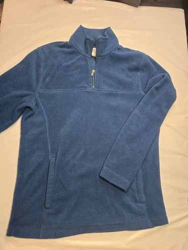 Croft & Barrow Blue Fleece Quarter-Zip Pullover Jacket Size S - product listing photo