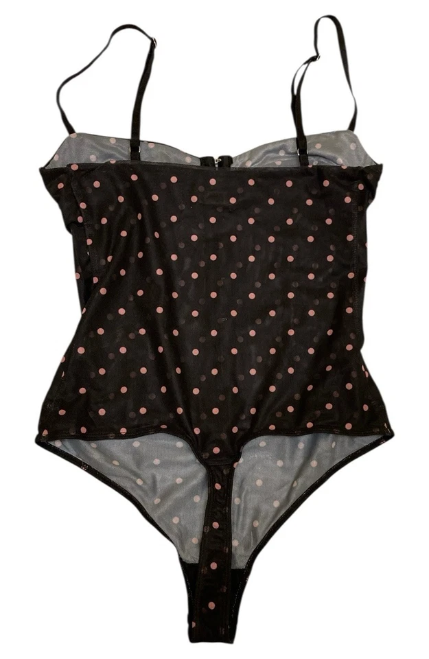 Sujetador lencería body bustier Intimately Free People para mujer 6 negro a lunares Foto 4 de 4