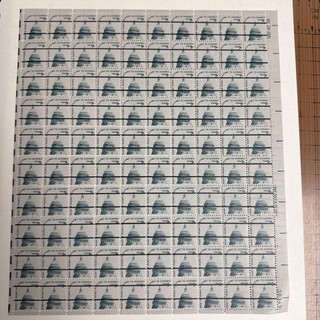 #1591a 9c AMERICANA PANE OF 100 MNH FREEDOM TO ASSEMBLE PRECANCEL LINES ONLY