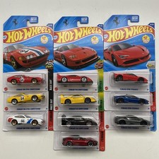 Hot Wheels Ferrari Lot Of 10 Different Cars F40 365 Gtb4 Sf90 12Cilindri New