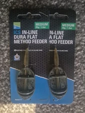 PRESTON INNOVATIONS 2 X ICS IN-LINE DURA FLAT METHOD MEDIUM 45G Free Postage