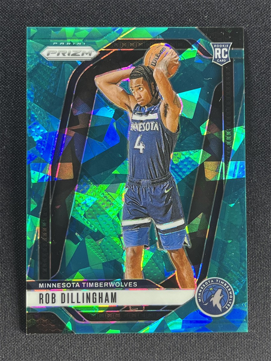 2024-25 Panini Prizm Rob Dillingham #250 Teal Cracked Ice Prizm Rookie RC /225