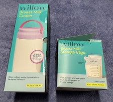 Willow Breast Milk Cooler Color: Alabaster - 25oz Breast Milk Storage Bags 4oz