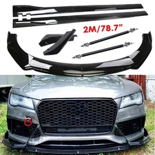 For Audi A4 RS4 A5 A6 A7 RS7 Front Bumper Lip Side Skirt Splitter Spoiler Rear L