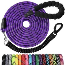 Long Dog Leash 20 FT Heavy Duty Rope Leashes for Dogs Training with Swivel Lo