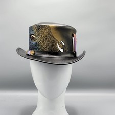 Sombrero Voodoo Nana De Boland | Sombrero Negro Misterioso Con Detalles únicos De Cráneos, Serpientes Y Plumas | Talla única, Ideal Para Halloween