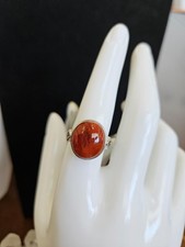 Natural Agate Ring Sterling Silver Gift New