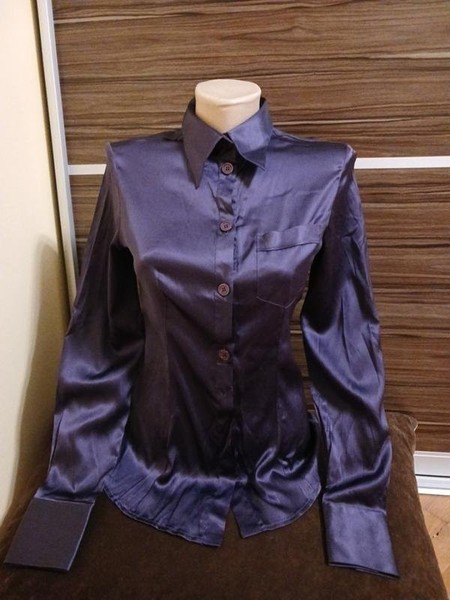 Women Emporio Armani Shirt Purple Silk 36 / S / 44