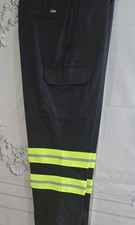 Cintas ComfortFLEX Work Pants Black/Yellow Reflective Stripes 36 270-33