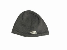 THE NORTH FACE Cap Hat Adult One Size Beanie Ribbed Ski Winter dark gray