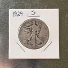 1929 S Liberty Walking Half Dollar Silver San Francisco Circulated 50C