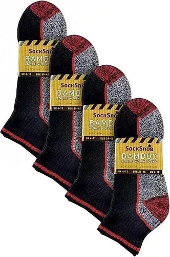 Mens Breathable Anti Sweat Heavy Duty Cotton / Bamboo Work Boot Socks for Summer - Picture 7 of 12
