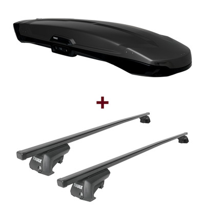 Dachbox Thule Vector Alpine + Dachträger Thule für Nissan Pathfinder II Typ R50