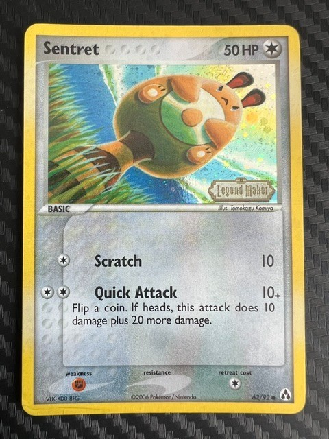Pokémon TCG Sentret EX Legend Maker 62/92 Reverse Holo Common LP/MP