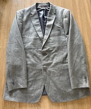 Tommy Hilfiger Mens Wool Blend Blazer Jacket Gray Casual Sport Coat 44L 44