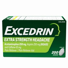 Extra Strength Pain Relief Caplets for Headache Relief, Acetaminophen 250mg, ...