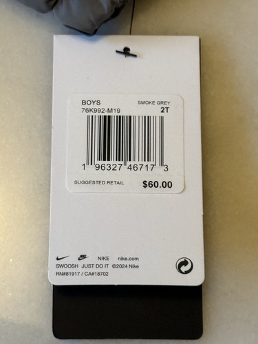 NWT Authentic Nike Little Boys Windbreaker Blue/Gray Hooded Jacket Size 2T & 4T - Picture 15 of 26