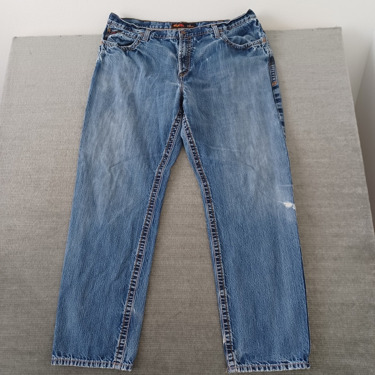 Ariat Jeans Mens 44x36 Loose Fit Blue Denim Cotton Workwear Utility FR M3