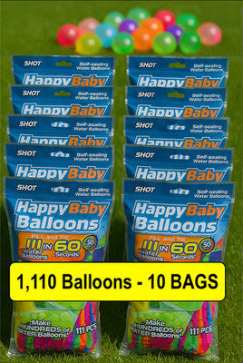   1,110 Quick Fill Water Balloons (10 Bags)   FREE SHIPPING   USA SELLER!  