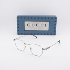 Gucci GG1878O 003 Silver 49mm Eyeglasses New Authentic