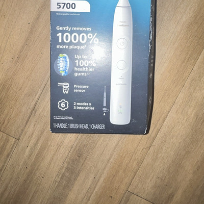 Philips Sonicare 5700 White Sonic Rechargeable Toothbrush Pressure Sensor