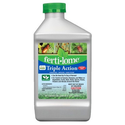 Fertilome Triple Action Fungicide, Miticide & Insecticide Concentrate, 32 fl oz