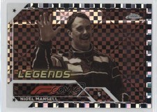 2023 Chrome Formula 1 F1 Legends Checker Flag X-Fractor Nigel Mansell HOF 11s9