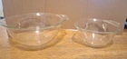 Vintage Pyrex Set of 2 Glass Teardrop Nesting 1, 3, 8 Cup Measuring Mixing Bowls