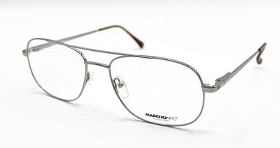 MARCHON NYC M1002 260 POLISHED SILVER AUTHENTIC EYEGLASSES 57-17
