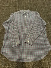 Ralph Lauren Yarmouth Men's Purple  Green Plaid L/S Button Down Shirt 17-34/35