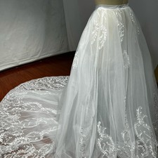 Detachable Wedding Dresses Removable Skirt Lace Appliques Tulle Bridal Gowns